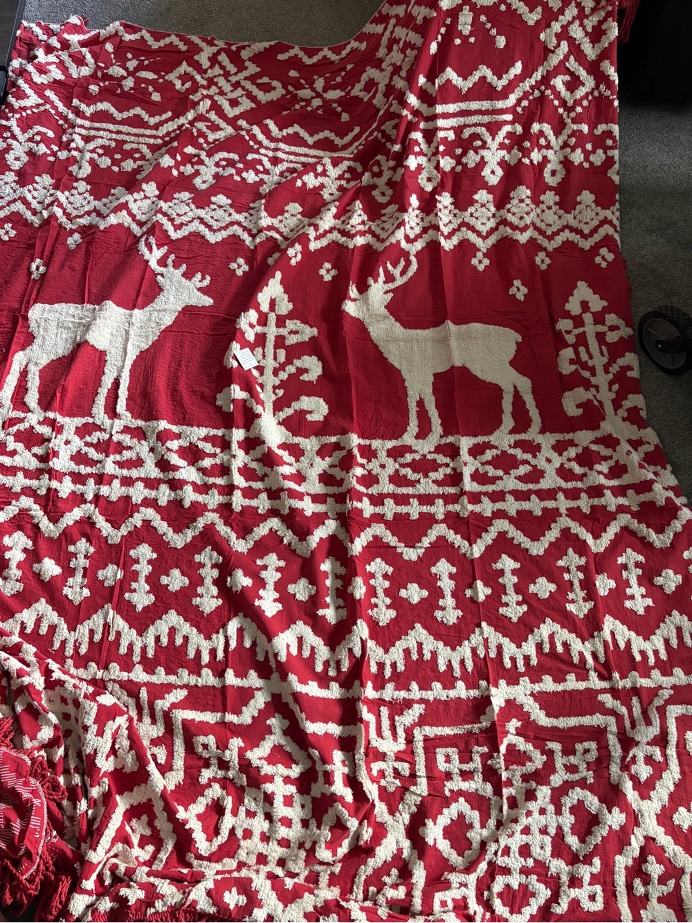 Fair isle Chenille bedspread - Picture 2 of 2